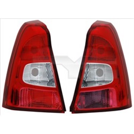 TYC 11-11550-01-2 - Rear lamp L (indicator colour white, glass colour red) fits: DACIA LOGAN Saloon 01.09-10.12