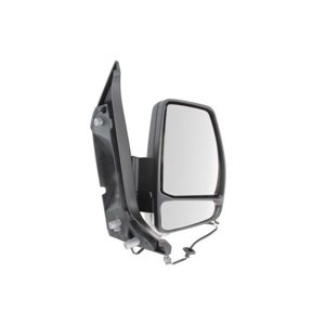 BLIC 5402-03-2001288P - Side mirror R (manual, embossed, chrome) fits: FORD TRANSIT / TOURNEO CUSTOM 04.12-07.17