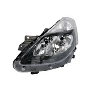 TYC 20-12052-05-2 - Headlamp L (H7/H7, electric, without motor, insert colour: black) fits: RENAULT CLIO III Ph II 06.09-11.12