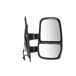 BLIC 5402-30-2001460P - Side mirror R (manual, embossed, chrome, short) fits: IVECO DAILY IV 05.06-08.11
