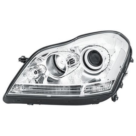 HELLA 1EL 263 400-011 - Headlamp L (halogen, H7/H7/PY21W/W5W/WY5W, electric, with motor, insert colour: chromium-plated) fits: M