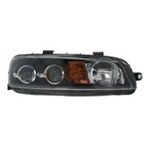 DEPO 661-1132R-LDEFN - Headlamp R (2*H1/H3, electric, without motor, insert colour: black, indicator colour: yellow) fits: FIAT 