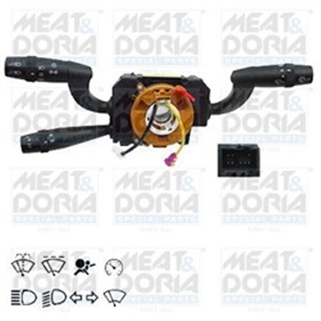 MEAT & DORIA 23789 - Kombinerad strömbrytare under ratten (blinkers lampor vindrutetorkare) passar: FIAT DUCATO 07.06-