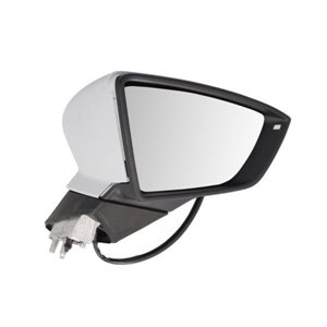 BLIC 5402-10-2002306P - Side mirror R (electric, embossed, with heating, chrome, under-coated, electrically folding) fits: SEAT 