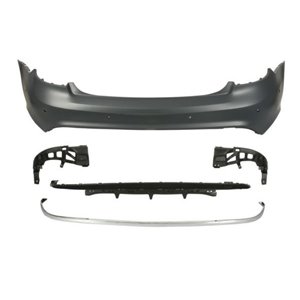BLIC 5506-00-3529951KP - Bumper (rear, AMG, with valance, with parking sensor holes, for painting, with a cut-out for exhaust pi