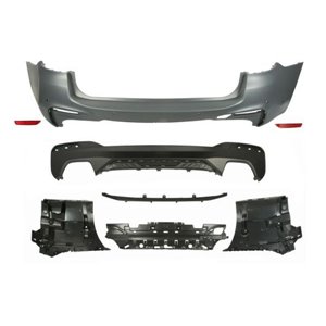 BLIC 5506-00-0068957KP - Bumper (rear, M PERFORMANCE, number of parking sensor holes: 6, for painting) fits: BMW 5 G30, G31, G38