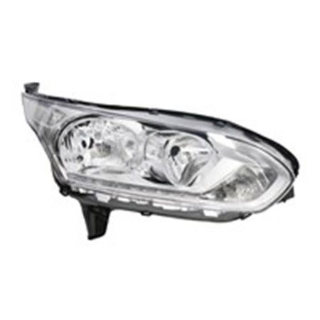 TYC 20-14785-25-2 - Headlamp R (H15/H7, electric, with motor, insert colour: chromium-plated) fits: FORD TRANSIT / TOURNEO CONNE