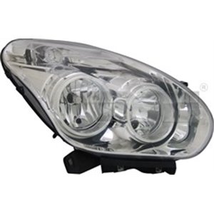 TYC 20-12425-05-2 - Headlamp R (H1/H7, electric, with motor, insert colour: chromium-plated) fits: FIAT DOBLO II; OPEL COMBO D 0