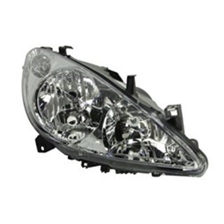 TYC 20-0165-55-2 - Headlamp R (H1/H7, electric, with motor, insert colour: chromium-plated) fits: PEUGEOT 307
