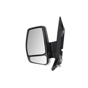 BLIC 5402-03-2001289P - Side mirror L (manual, embossed, chrome, under-coated) fits: FORD TRANSIT / TOURNEO CONNECT II, TRANSIT 