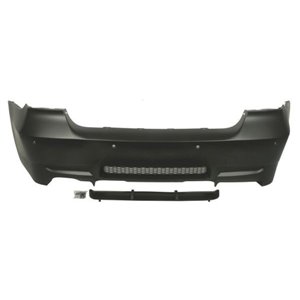 BLIC 5506-00-0062950KP - Bumper (rear, M-PAKIET, with parking sensor holes, for painting, with a cut-out for exhaust pipe: on th