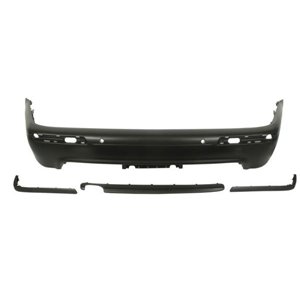 BLIC 5506-00-0065953KP - Bumper (rear, M-TECHNIC, complete, with parking sensor holes, for painting, with a cut-out for exhaust 