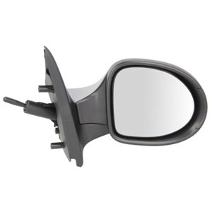 BLIC 5402-09-2002222P - Side mirror R (mechanical, embossed, chrome, under-coated) fits: RENAULT TWINGO II 03.07-11.11