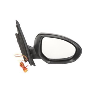 BLIC 5402-14-2001680P - Side mirror R (electric, embossed, with heating, chrome, under-coated) fits: MAZDA 2 DE 10.07-06.15