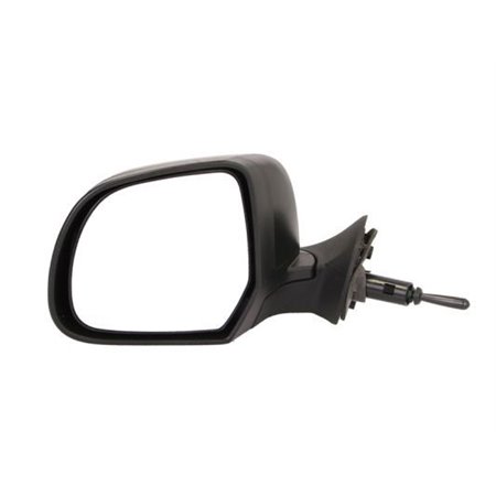 BLIC 5402-67-003363P - Side mirror L (mechanical, embossed, chrome) fits: DACIA DUSTER 04.10-09.13