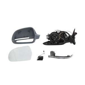 BLIC 5402-25-035335P - Side mirror L (electric, with memory, aspherical, with heating, under-coated, with lighting) fits: AUDI A