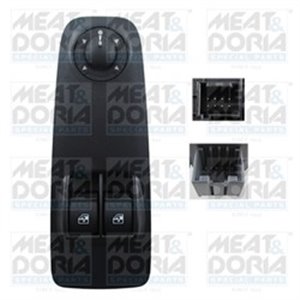 MEAT & DORIA 26518 - Car window regulator switch front L fits: FIAT DUCATO 2.0D-3.0D 07.06-