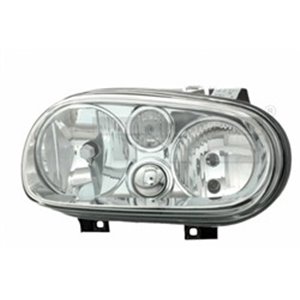 TYC 20-5385-75-2 - Headlamp R (H1/H7, electric, with motor, insert colour: chromium-plated) fits: VW GOLF IV