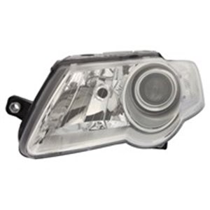 TYC 20-0734-05-2 - Headlamp L (H7/H7, electric, with motor, insert colour: chromium-plated) fits: VW PASSAT B6 03.05-11.10