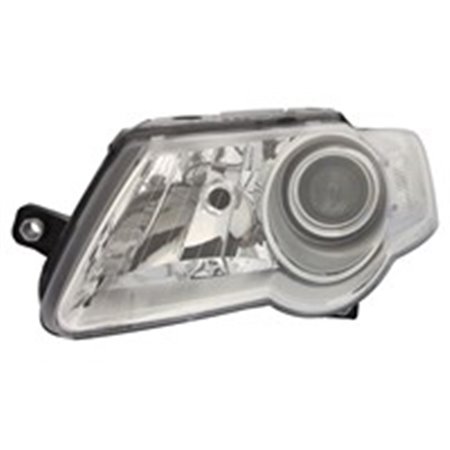 TYC 20-0734-05-2 - Headlamp L (H7/H7, electric, with motor, insert colour: chromium-plated) fits: VW PASSAT B6 03.05-11.10