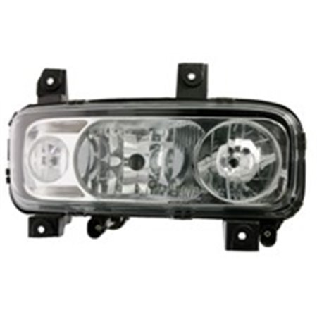 PETERS 010.217-00 - Headlamp R (H1/H7, electric, with motor, insert colour: chromium-plated)