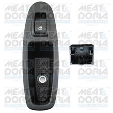 MEAT & DORIA 26318 - Car window regulator switch front R fits: LANCIA YPSILON 0.9-1.3D 05.11-
