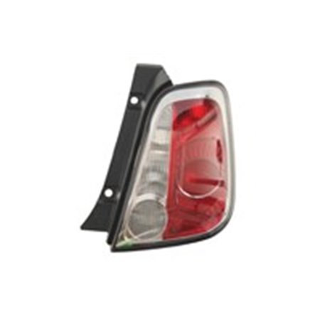 DEPO 661-1931R-LDUEN - Rear lamp R (P21W/R10W, indicator colour white, glass colour red, black frame) fits: FIAT 500 01.07-