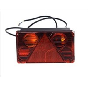 WAS 400 W70DZL - Rear lamp L (24V, with fog light, with plate lighting, triangular reflector)