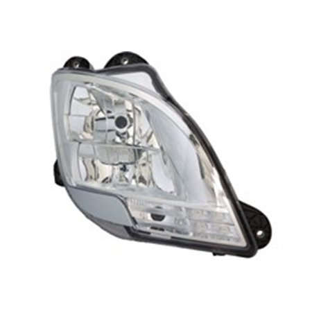 DEPO 450-1105R-LD-E - Headlamp R (H1/H7/LED/PY21W, manual, insert colour: chromium-plated, indicator colour: transparent) fits: 