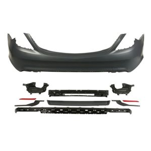 BLIC 5506-00-3510951KP - Bumper (rear, for USA market, AMG, with fitting brackets; with reinforcement; with valance, for paintin
