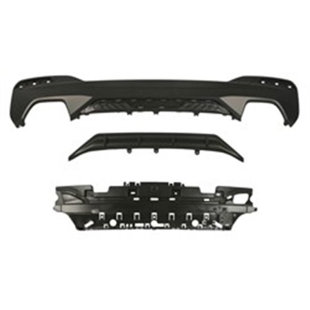 BLIC 5511-00-0068970KP - Bumper valance rear (M PERFORMANCE, black, with a cut-out for exhaust pipe: double two) fits: BMW 5 G3