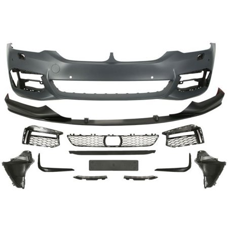 BLIC 5510-00-0068911KP - Bumper (front, with hole for radar with valance, M PERFORMANCE, with grilles, with fog lamp holes, wit