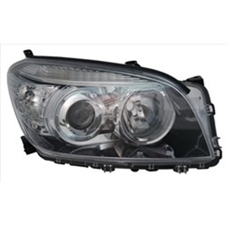 TYC 20-11914-05-2 - Headlamp L (H11/HB3, electric, without motor, insert colour: black) fits: TOYOTA RAV4 III 11.05-02.09