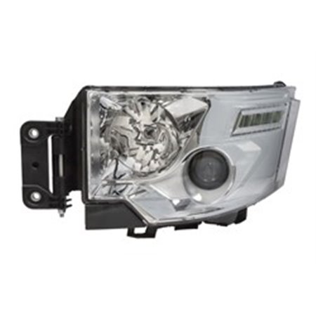 DEPO 551-11A6L-LDEMN - Headlamp L (H1/H7/LED, electric, with motor, with daytime running light, insert colour: chromium-plated) 