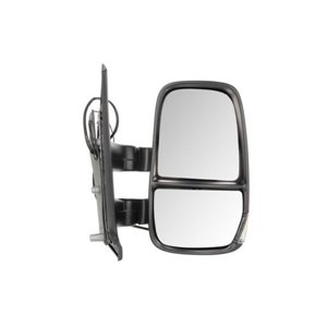 BLIC 5402-30-2001462P - Side mirror R (manual, embossed, chrome, short) fits: IVECO DAILY V 09.11-02.14