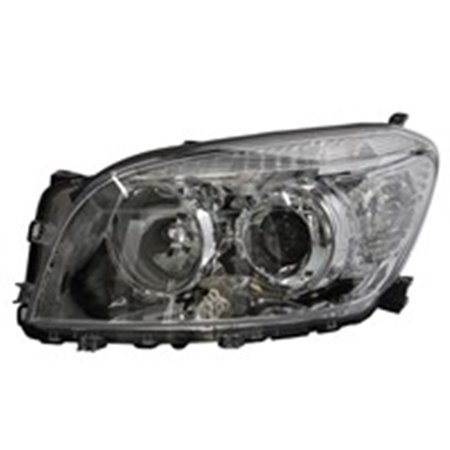 TYC 20-11532-15-2 - Headlamp L (H11/HB3, electric, with motor, insert colour: chromium-plated) fits: TOYOTA RAV4 III 11.05-02.09