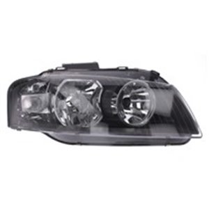 TYC 20-0457-05-2 - Headlamp R (H7/H7, electric, with motor, insert colour: black) fits: AUDI A3 05.03-07.08