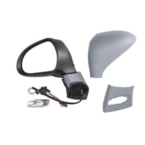 BLIC 5402-08-2002073P - Side mirror L (electric, embossed, with heating, chrome, under-coated, electrically folding) fits: PEUGE