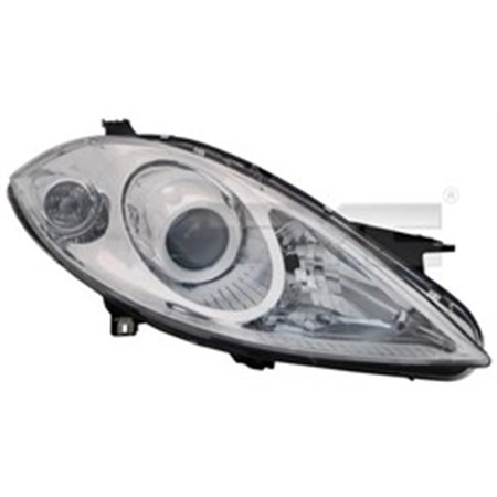 TYC 20-0673-05-2 - Headlamp R (H7/H7, pneumatic, with motor, insert colour: chromium-plated) fits: MERCEDES A-KLASA W169 09.04-0