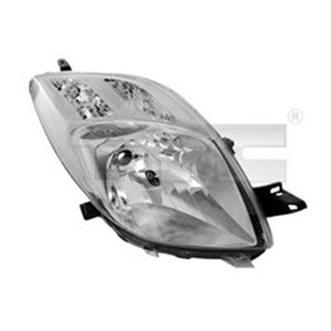 TYC 20-1027-15-2 - Headlamp R (H4, electric, without motor, insert colour: chromium-plated) fits: TOYOTA YARIS XP90 01.05-03.09