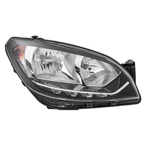 HELLA 1EL 012 643-021 - Headlamp R (halogen, H7/H7/LED/PY21W, electric, with motor, insert colour: chromium-plated) fits: SKODA 