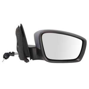 BLIC 5402-10-2002322P - Side mirror R (mechanical, embossed, chrome, under-coated) fits: SEAT TOLEDO IV KG3; SKODA RAPID 07.12-
