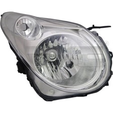 TYC 20-12514-05-2 - Headlamp L (H4, electric, without motor, insert colour: chromium-plated, indicator colour: transparent) fits