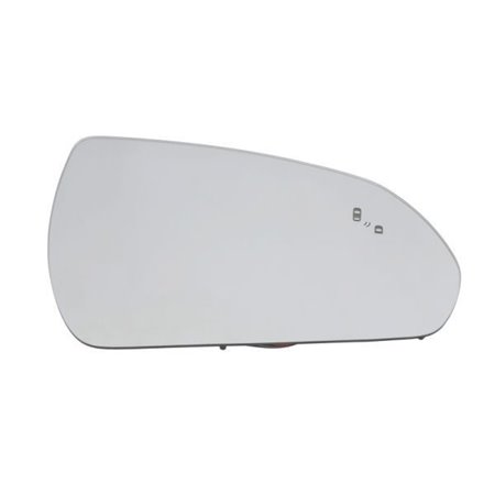 6102-20-1966374P Side mirror glass R (embossed, with heating, chrome, with blind s