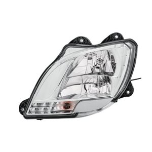 HELLA 1ED 010 116-531 - Headlamp L (H1/H7/P21W, electric, without motor, with daytime running light, insert colour: chromium-pla
