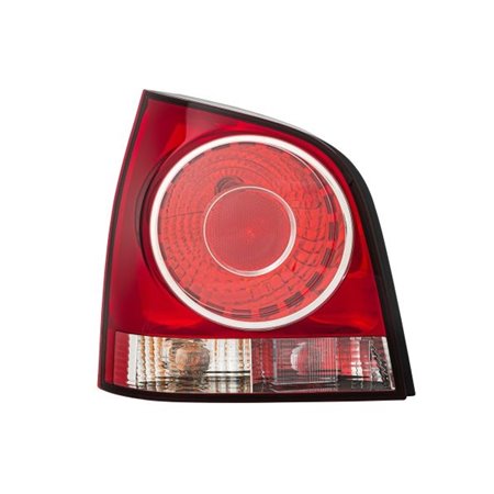 HELLA 2VA 965 303-071 - Rear lamp L (P21/4W/P21W/R5W, glass colour red/transparent, with fog light) fits: VW POLO IV 9N3 Hatchba