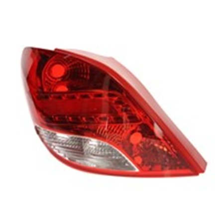 TYC 11-11864-06-2 - Baklykta L (LED, blinkers färg vit, glasfärg röd) passar: PEUGEOT 207 Cabriolet / Hatchback 02.06-06