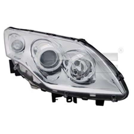 TYC 20-11351-05-2 - Headlamp R (H7/H7, electric, without motor, insert colour: chromium-plated) fits: RENAULT LAGUNA, LAGUNA III