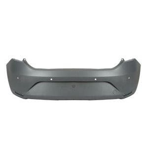 BLIC 5506-00-6614951Q - Bumper (rear, with base coating, number of parking sensor holes: 4, for painting, CZ) fits: SEAT LEON 5F