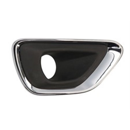 BLIC 5513-00-3206926DP - Front bumper cover front R (with fog lamp holes, plastic, black/chrome) fits: JEEP GRAND CHEROKEE IV WK